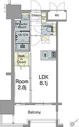 エンクレスト天神TERRACE 1LDKの間取図画像