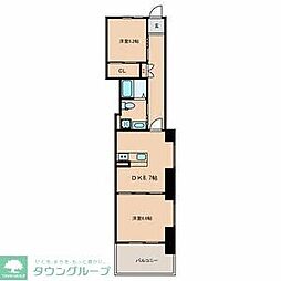 PARKSIDEGARDEN 2DKの間取図画像