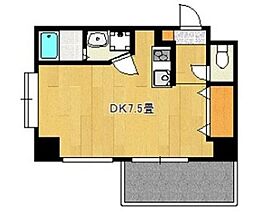 ラフィネスシャトードゥ赤坂 ワンルームの間取図画像