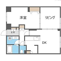 テングッド祖原 2LDKの間取図画像