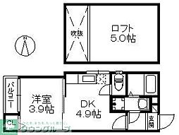 リバティー・JK 1DKの間取図画像