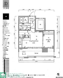 ラファセルフィーナ天神 1LDKの間取図画像