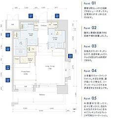 ネストピア唐人町駅前 1LDKの間取図画像