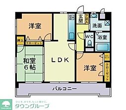 グランドアビタシオン平尾 3LDKの間取図画像