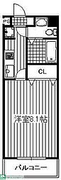 コンドミニアム薬院駅 1Kの間取図画像