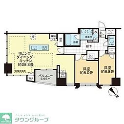 レーベン福岡天神ONE TOWER 21階/2102