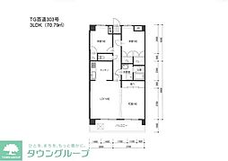 テングッド百道 3LDKの間取図画像