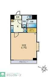 日之出ビル第2平尾 1Kの間取図画像