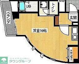 ディアコートオオガ ワンルームの間取図画像