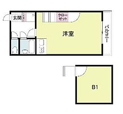 ジュネス小笹 1LDKの間取図画像