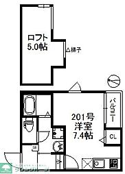 Nexus賀茂 734 ワンルームの間取図画像