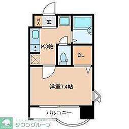 楠原ビル 1Kの間取図画像