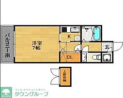 エステート・モア天神STUDIO 1Kの間取図画像