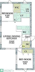 quador Contigo西新 2LDKの間取図画像