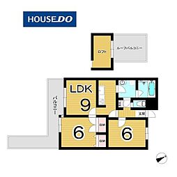 ロワールマンション福重 2SLDKの間取図画像