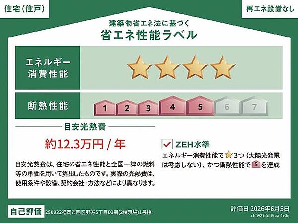 省エネ性能ラベルを拡大表示