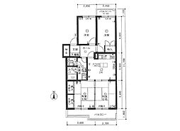 チサンマンション今宿 4DKの間取図画像