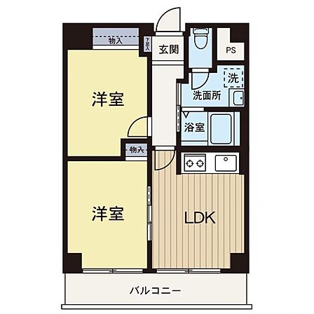 2LDK 間取り