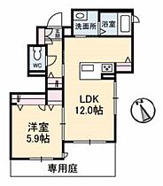 シャーメゾンあき  ｜ 広島県広島市安佐南区川内2丁目（賃貸アパート1LDK・1階・43.45㎡） その2