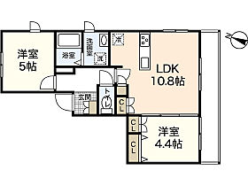 広島県広島市中区東千田町1丁目（賃貸マンション2LDK・1階・51.28㎡） その2