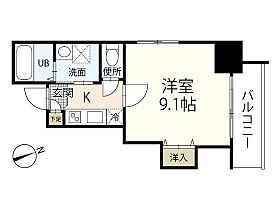 広島県広島市中区西白島町（賃貸マンション1K・6階・26.30㎡） その2