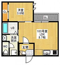 Grandtic Vail  ｜ 広島県広島市南区東雲3丁目（賃貸アパート1LDK・1階・30.66㎡） その2