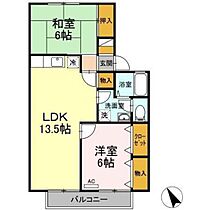 セジュール下桶　A棟  ｜ 広島県広島市安佐南区川内4丁目（賃貸アパート2LDK・2階・57.63㎡） その2