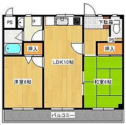 間取図画像 2LDK