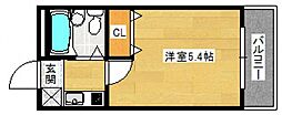 カーサ向洋 1Kの間取図画像