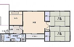 ボービラージュＦ 1階2LDKの間取り