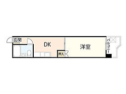 ホームズヤマグチ 1DKの間取図画像