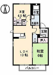 ソレイユさえき 2LDKの間取図画像