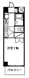 府中森野ビル 1Kの間取図画像