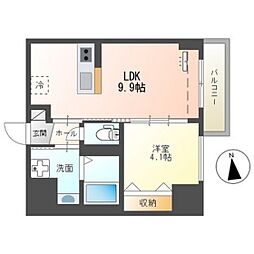 中央地所西条駅前ビル 5階1LDKの間取り