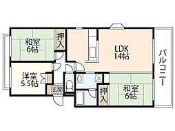 アネックス井口 3LDKの間取図画像