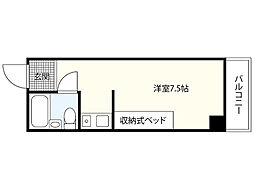 ホーメスト山根 ワンルームの間取図画像