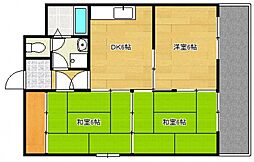 ハイネス横川 3DKの間取図画像