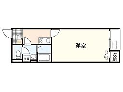 レオネクストサニーコート河原 1Kの間取図画像