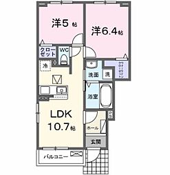 グレイスフルT 2LDKの間取図画像