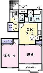 間取図画像 2DK