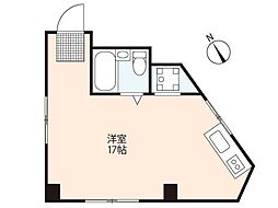 1969ビル ワンルームの間取図画像