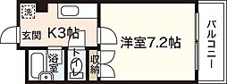 IKS2. 1Kの間取図画像
