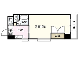 プレリュード海田 1Kの間取図画像