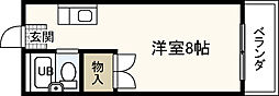 パインハウスパート1 ワンルームの間取図画像