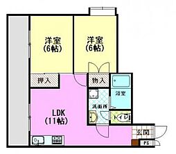 ワイズカンパニービル 2LDKの間取図画像