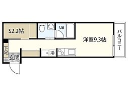 プリマヴェーラ阿品 ワンルームの間取図画像