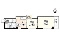 ファニー幸 2Kの間取図画像