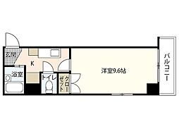 メゾン十日市 1Kの間取図画像