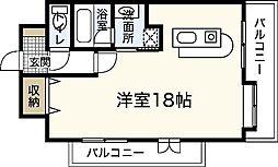 ニューワン河井ビル ワンルームの間取図画像