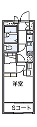 レオパレスシナジー 1Kの間取図画像